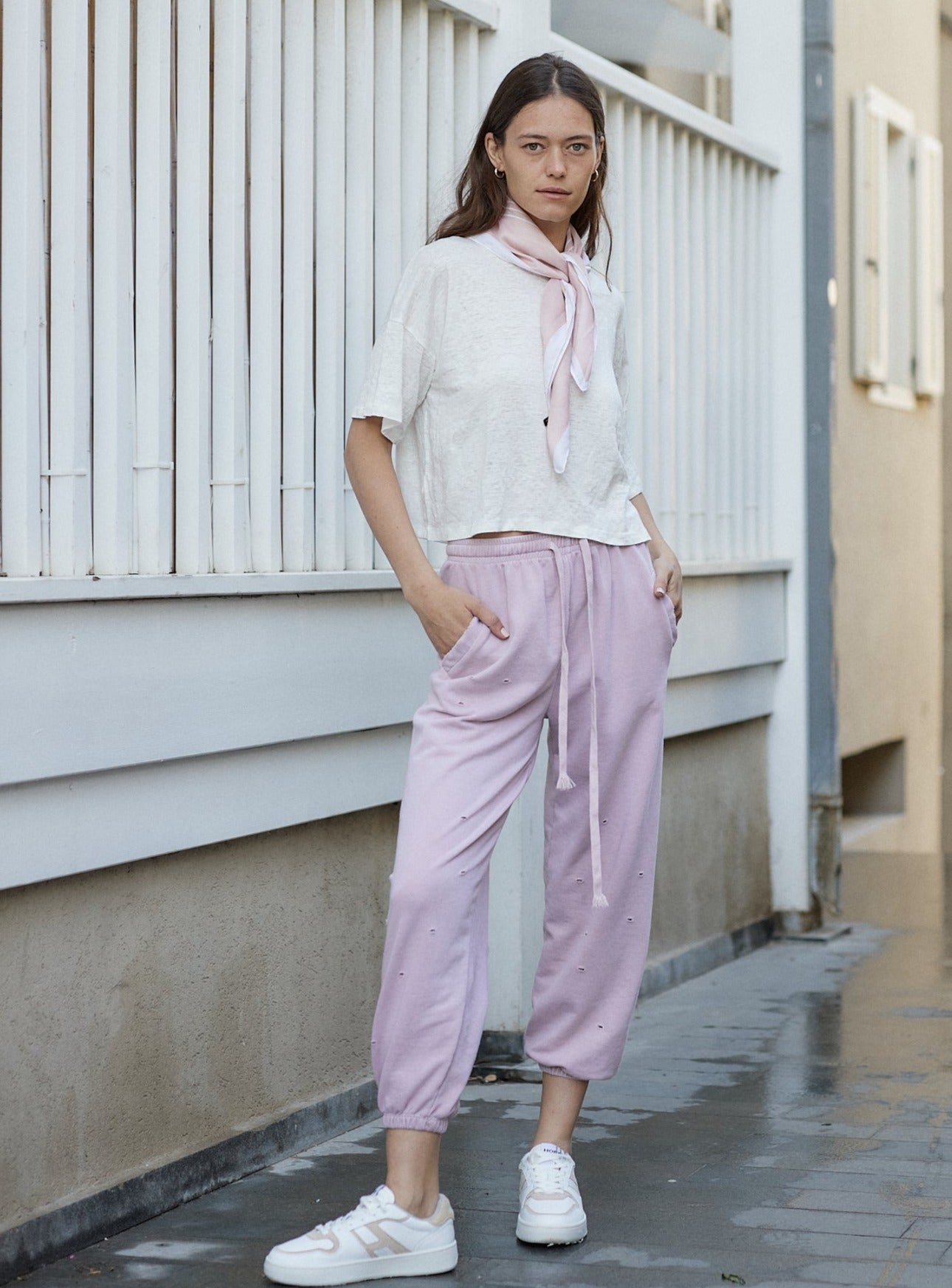 STONE SWEATPANTS PINK