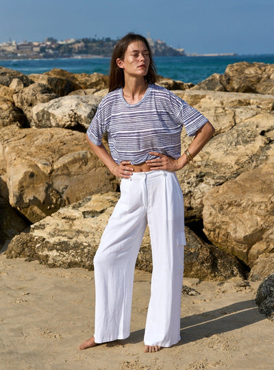 LINEN PANTS WHITE