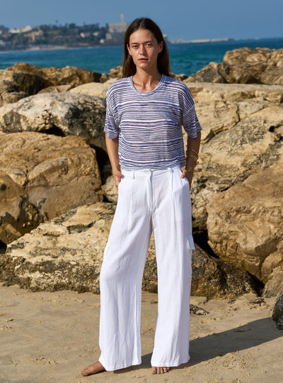 LINEN PANTS WHITE