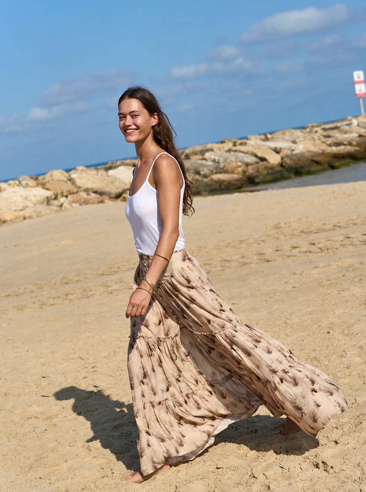 BOHO MAXI SKIRT STONE