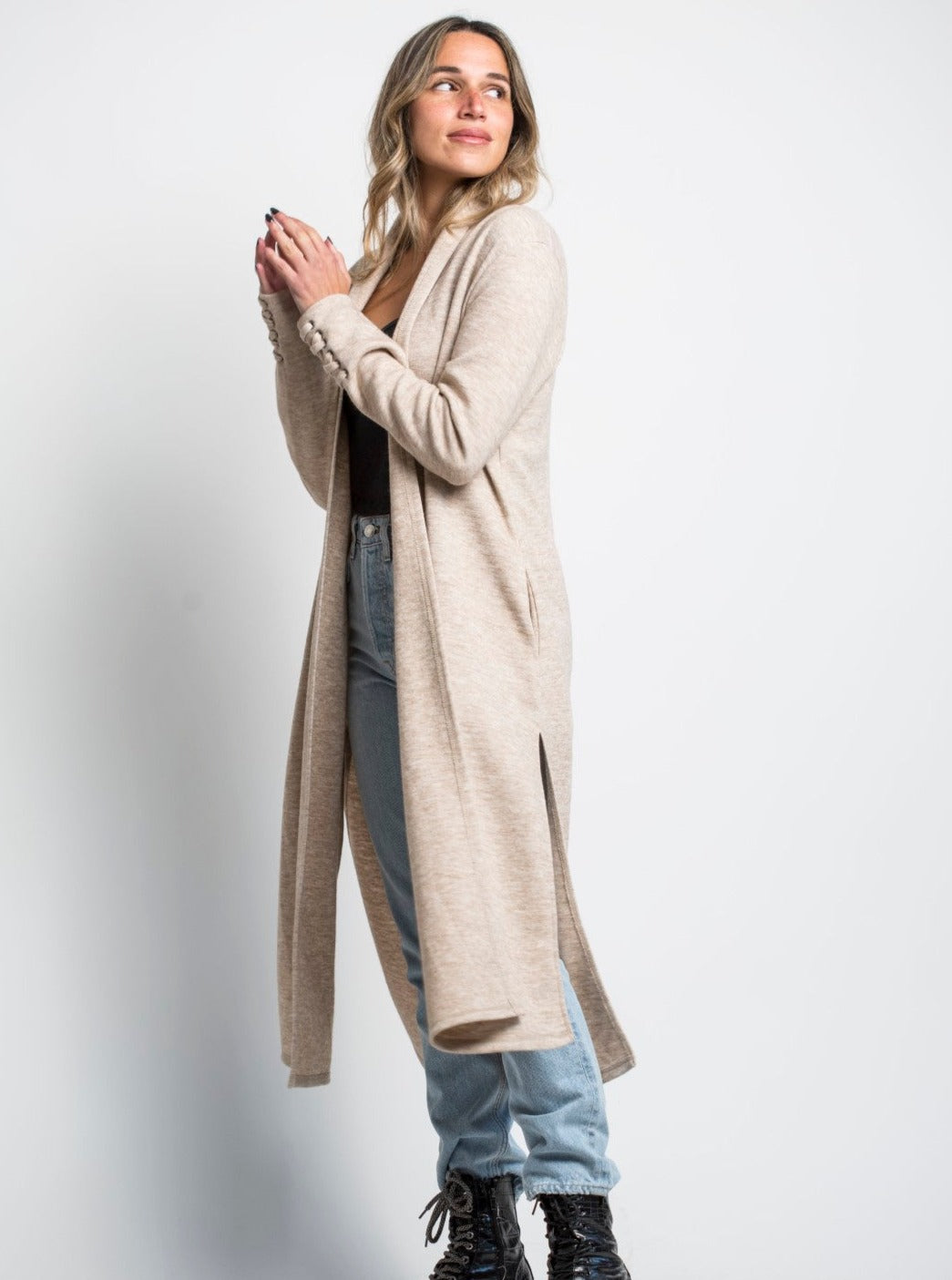 LONG CARDI X BEIGE