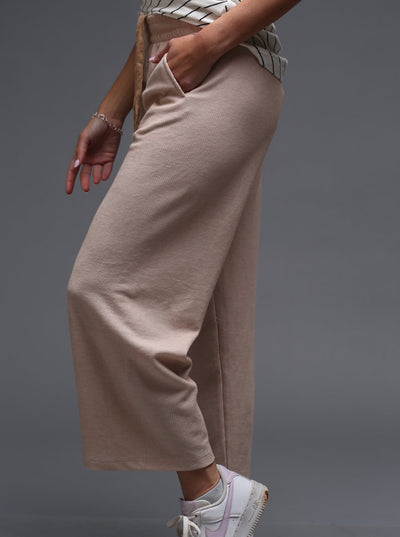 WAFFLE WASH PANTS BEIGE