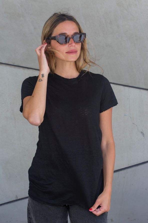 LINEN BASIC U BLACK