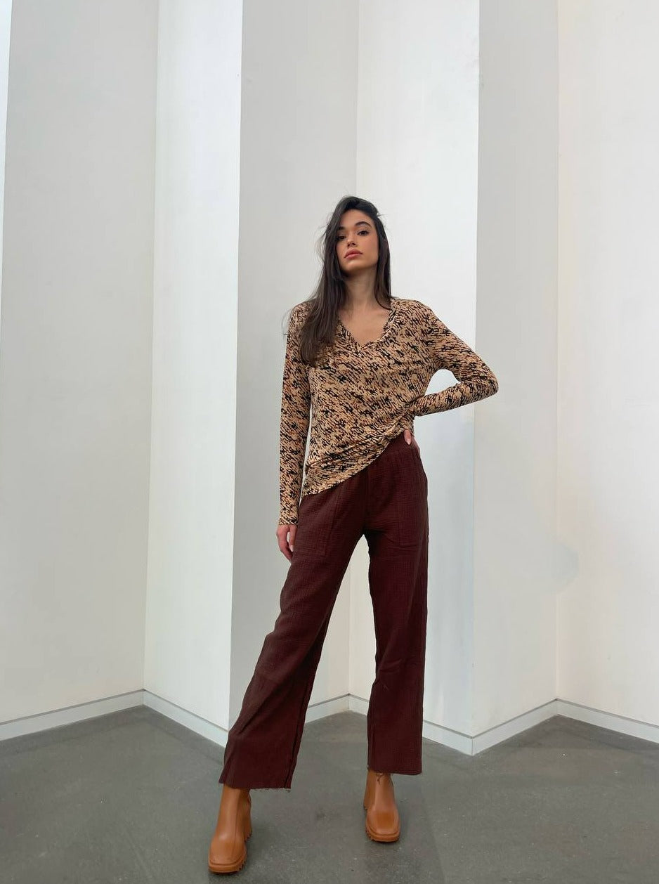 TETRA LONG PANTS BROWN